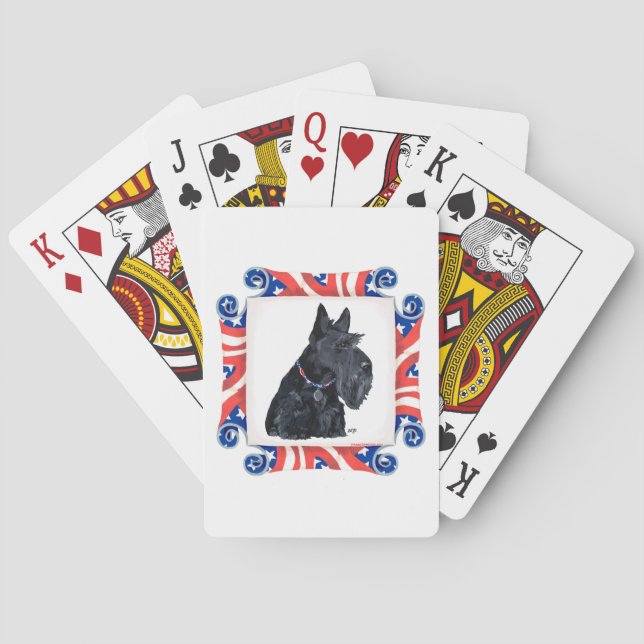 Patriotic Scottish Terrier Spielkarten (Rückseite)