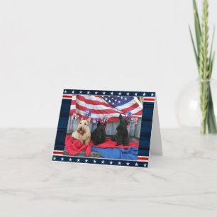 Patriotic Scotts Note Card Karte