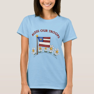 Patriotic segne unsere Truppen T-Shirt