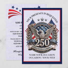 Patriotic Semiquincentennial Einladung