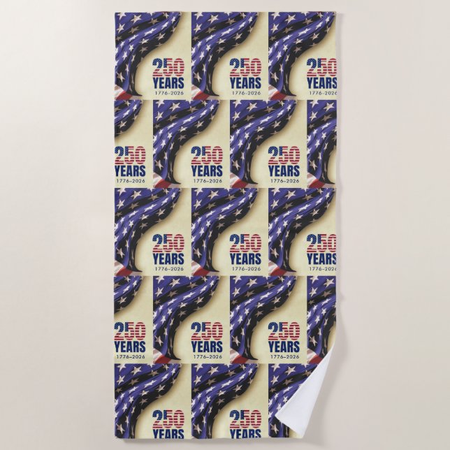 Patriotic Semiquincentennial USA 250th July 4th Strandtuch (Vorderseite)