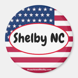 Patriotic Shelby NC Kühlschrank Magnet