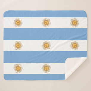 Patriotic Sherpa Blanket mit argentinischer Flagge Sherpadecke