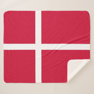 Patriotic Sherpa Blanket mit dänischer Flagge Sherpadecke