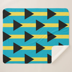 Patriotic Sherpa Blanket mit der Flagge Bahamas Sherpadecke