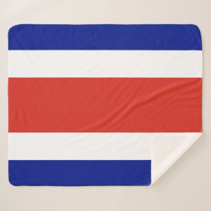 Patriotic Sherpa Blanket mit der Flagge Costa Rica Sherpadecke