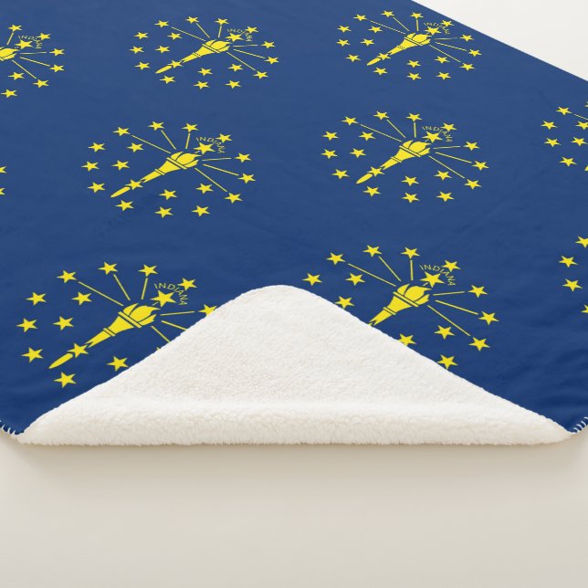 Patriotic Sherpa Blanket mit der Flagge von Indian Sherpadecke (3/4)