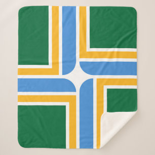 Patriotic Sherpa Blanket mit der Flagge von Portla Sherpadecke