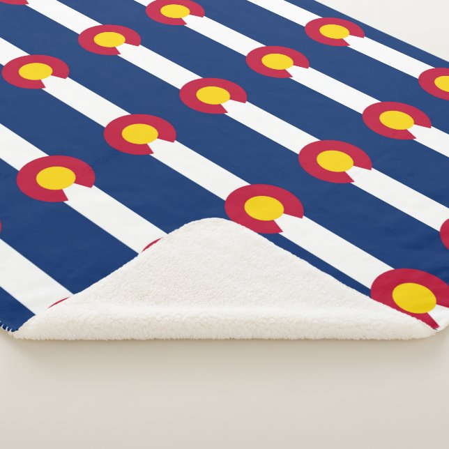 Patriotic Sherpa Blanket mit Flagge Colorado Sherpadecke (3/4)