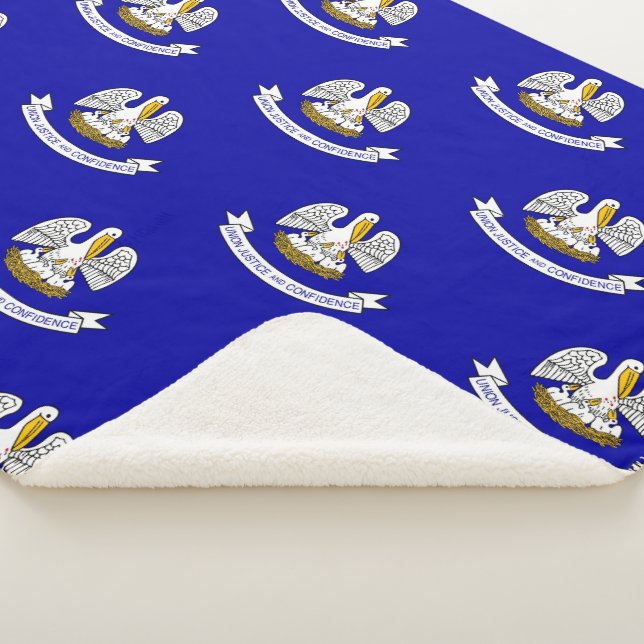 Patriotic Sherpa Blanket mit Flagge Louisiana Sherpadecke (3/4)