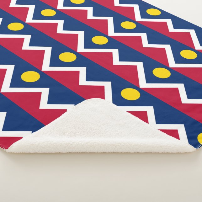 Patriotic Sherpa Blanket mit Flagge von Denver Sherpadecke (3/4)