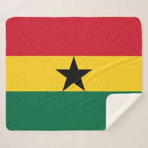 Patriotic Sherpa Blanket mit Ghana-Flagge Sherpadecke
