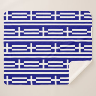 Patriotic Sherpa Blanket mit griechischer Flagge Sherpadecke