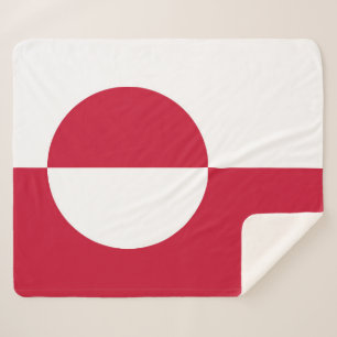 Patriotic Sherpa Blanket mit grönländischer Flagge Sherpadecke