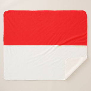 Patriotic Sherpa Blanket mit indonesischer Flagge Sherpadecke