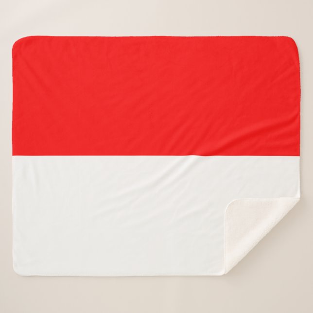 Patriotic Sherpa Blanket mit indonesischer Flagge Sherpadecke (Vorderseite (Horizontal))