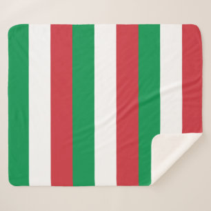 Patriotic Sherpa Blanket mit italienischer Flagge Sherpadecke