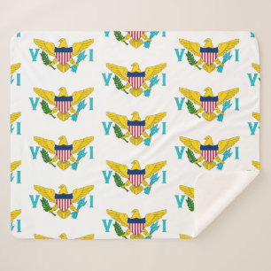 Patriotic Sherpa Blanket mit Jungfrau Islands flag Sherpadecke