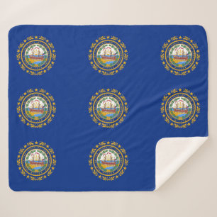 Patriotic Sherpa Blanket mit neuer Hampshire-Flagg Sherpadecke