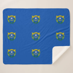 Patriotic Sherpa Blanket mit Nevada-Flagge Sherpadecke