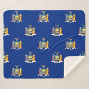 Patriotic Sherpa Blanket mit New Yorker Flagge Sherpadecke