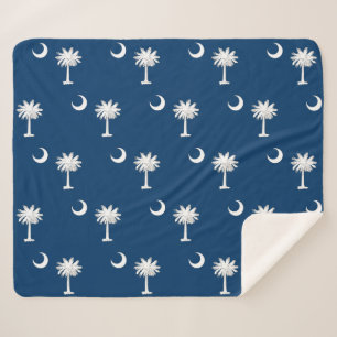 Patriotic Sherpa Blanket mit South Carolina-Flagge Sherpadecke