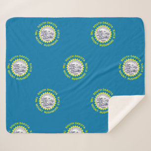 Patriotic Sherpa Blanket mit South-Dakota-Flagge Sherpadecke
