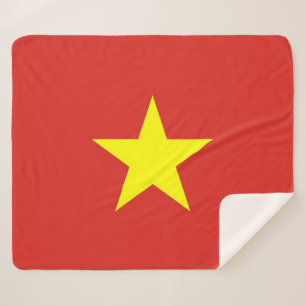 Patriotic Sherpa Blanket mit Vietnam-Flagge Sherpadecke