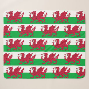 Patriotic Sherpa Blanket mit Wales-Flagge Sherpadecke
