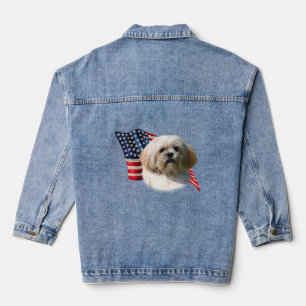 Patriotic Shih Tzu Jeansjacke