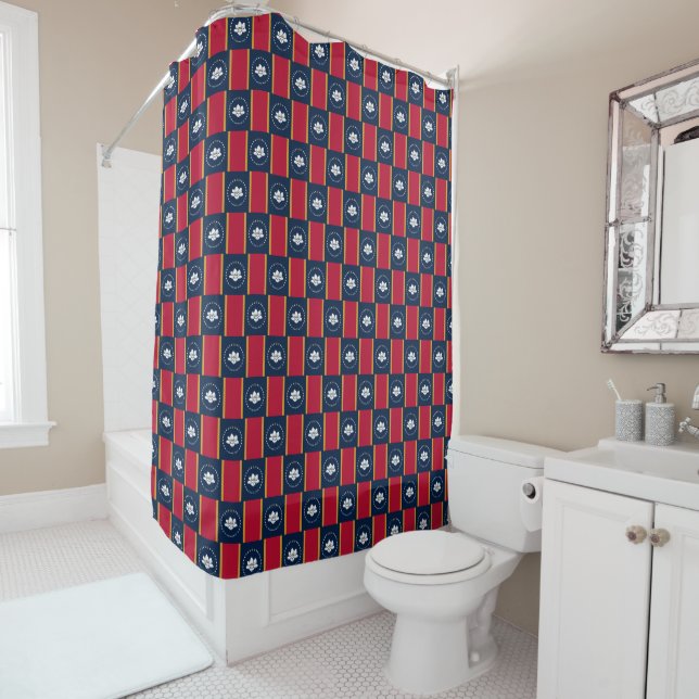 Patriotic Shower Curtain with Flag of Mississippi Duschvorhang (Beispiel)