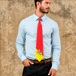 Patriotic Sicily Tie, Triskelion, Sicilian flag Krawatte