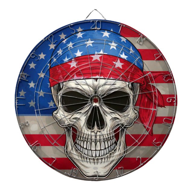 Patriotic Skull Dartboard Dartscheibe (vorne)