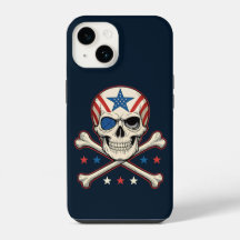 Patriotic Skull und Crossbones American Flag