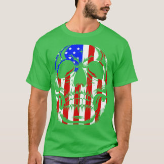 Patriotic Skull USA Skeleton 4. Juli US Amerika T-Shirt