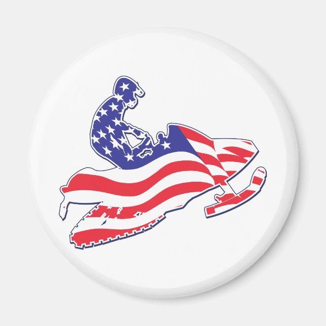 Patriotic-Sledder Magnet (Vorne)