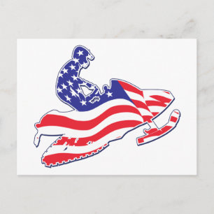 Patriotic-Sledder Postkarte