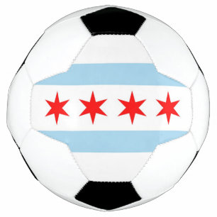 Patriotic Soccer Ball mit Flag Chicago, USA