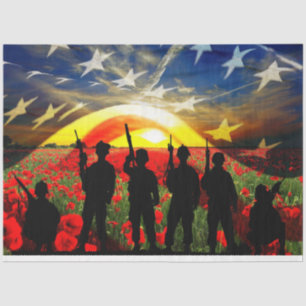 Patriotic Soldiers amerikanische Flagge Seidenpapier