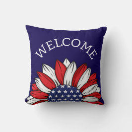 Patriotic Sonnenblume Empfang Kissen