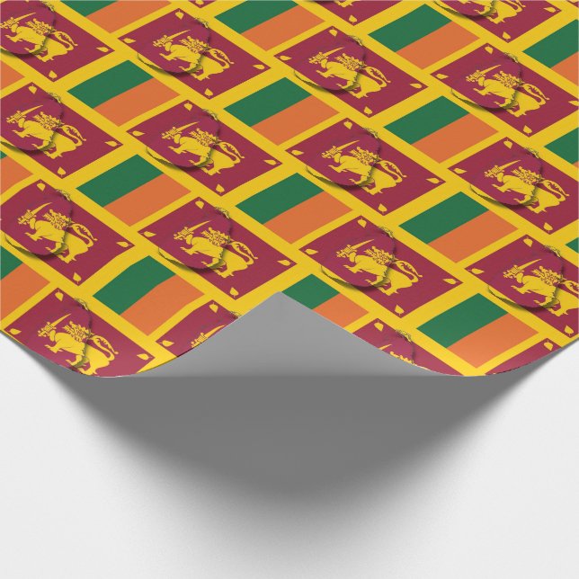 Patriotic SRI LANKA FLAG MAP Geschenkpapier (Ecke)