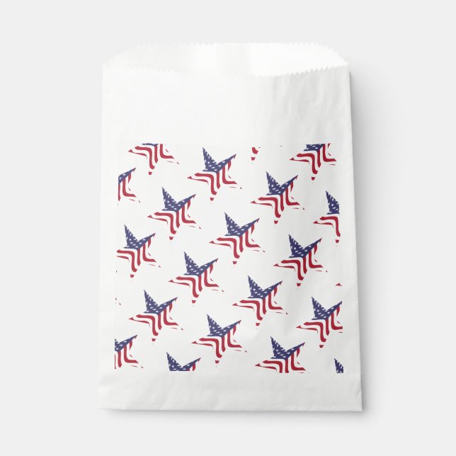 Patriotic Star American Flag Patriotic Gevor Bag Geschenktütchen (Vorderseite)
