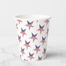 Patriotic Star American Flag Patriotic Paper Cups Pappbecher