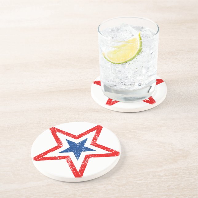 Patriotic Star Drink Untersetzer (Seite)