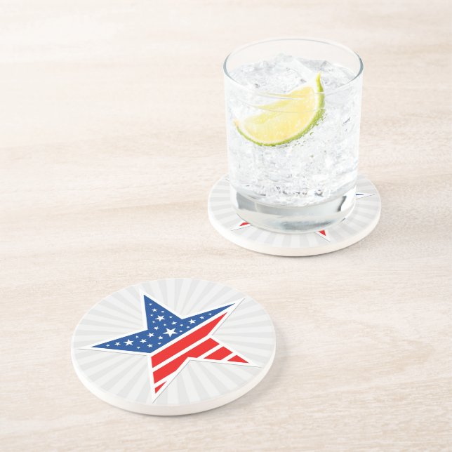 Patriotic Star Drink Untersetzer (Seite)
