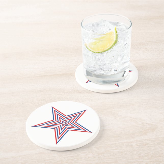 Patriotic Star Drink Untersetzer (Seite)
