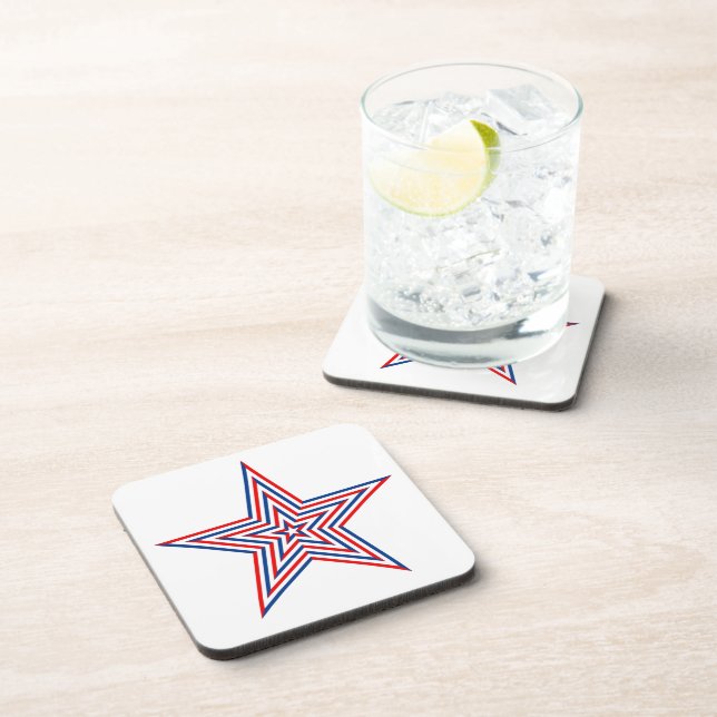 Patriotic Star Drink Untersetzer (Rechte Seite)