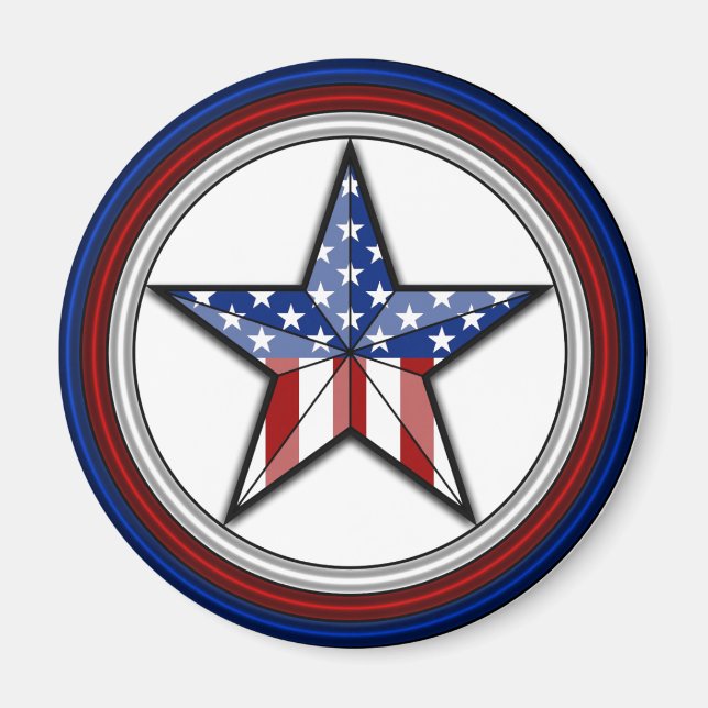 Patriotic Star Magnet (Vorne)