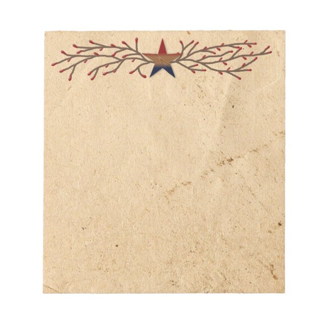 Patriotic Star Notepad Notizblock (Vorderseite)