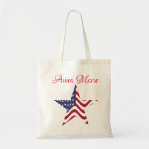 Patriotic Star Personalisiert Tote Bag Amerika